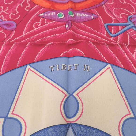 HERMES Pink Silk Scarf - Picture 3 of 4